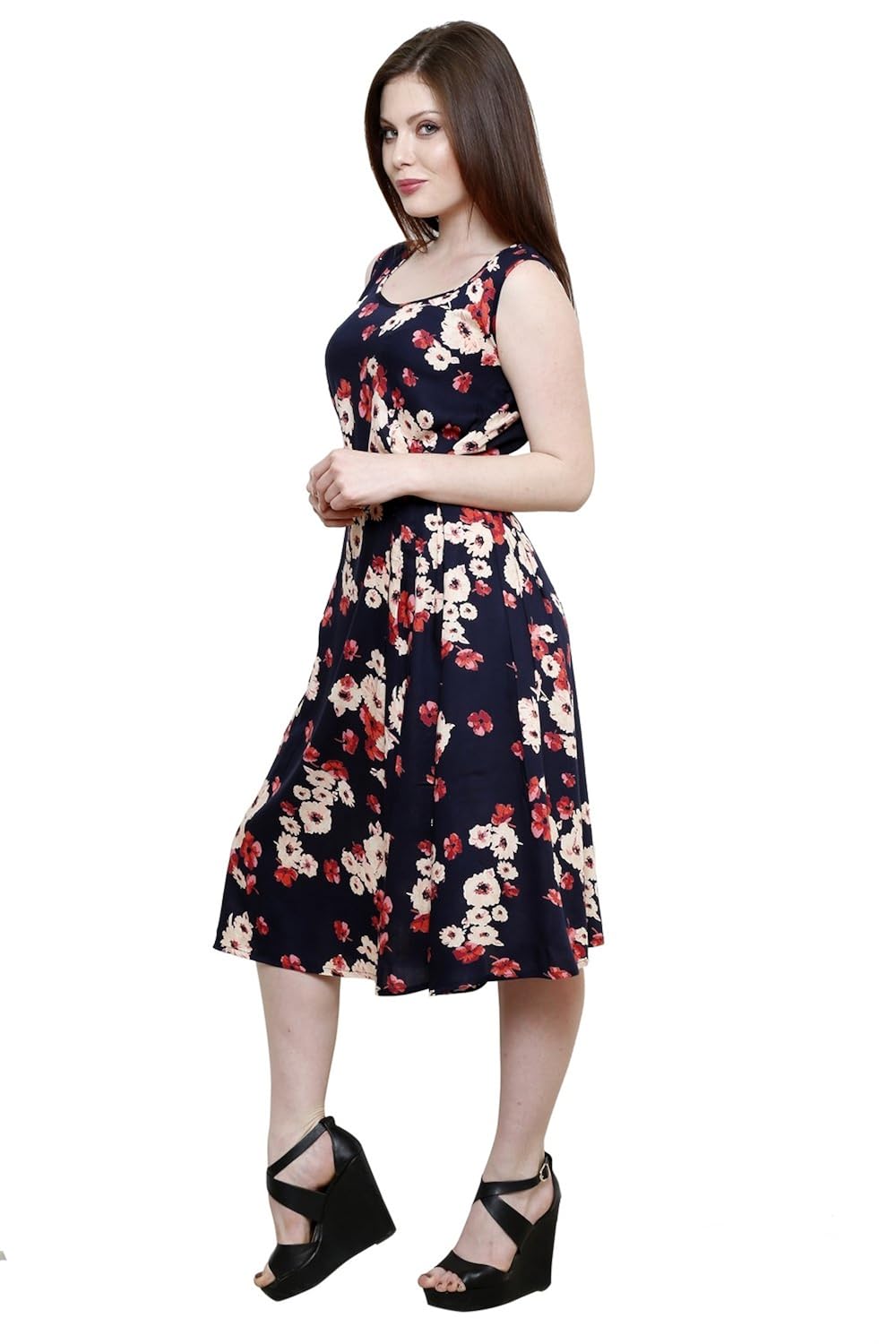 vastrasutra women's rayon dress (multicolour)