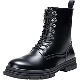 Jousen Mens Boots High Top Motorcycle Boots Fashion Zipper Mens Casual Boots Chukka Dress Combat Boots