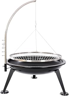 BBQ 80 cm Schwenkgrill Grill Edelstahl Feuerschale Smoker Dreibein Designgrill inklusive Grillrost