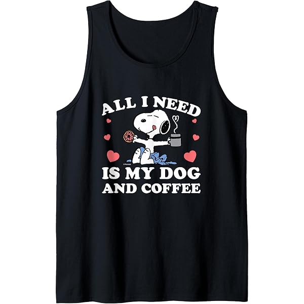 T-shirt Bleu Marine Officiel Nouveau T-shirt PEANUTS But First Coffee Snoopy T-shirt Homme Bande Dessinée