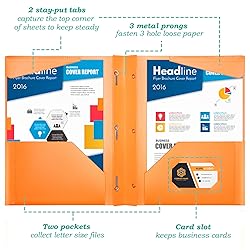 WOT I Heavy Duty Plastic Folders with Pockets and