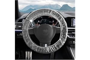 XINLIYA Disposable Car Steering Wheel Cover, 100PCS Transparent Steering Wheel Protector with Elastic Band, Automotive Interi