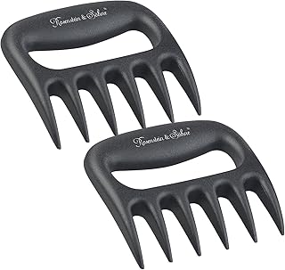 Rosenstein & Söhne Fleischkralle: 2er-Set Fleisch-Krallen aus hitzebeständigem Kunststoff, BPA-frei (Grillzubehör für Barbecue)
