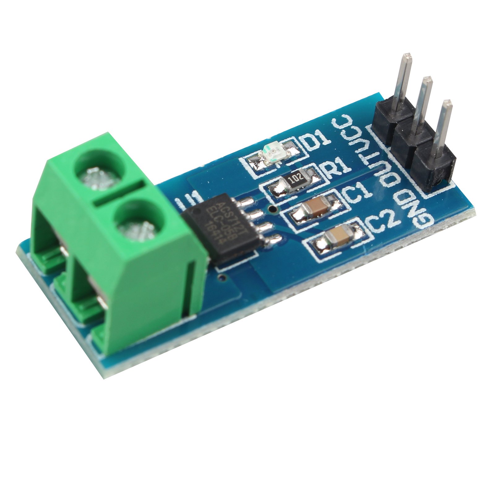 HALJIA ACS712 ACS712ELC-05B 5A Range Current Sensor Module Board Compatible with Arduino