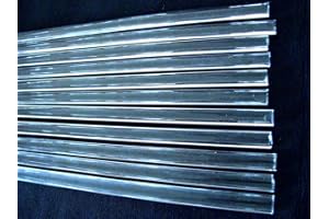 Devardi Glass Boro FLAT Rods COE 33 Clear Encasing Strips, 5 lbs