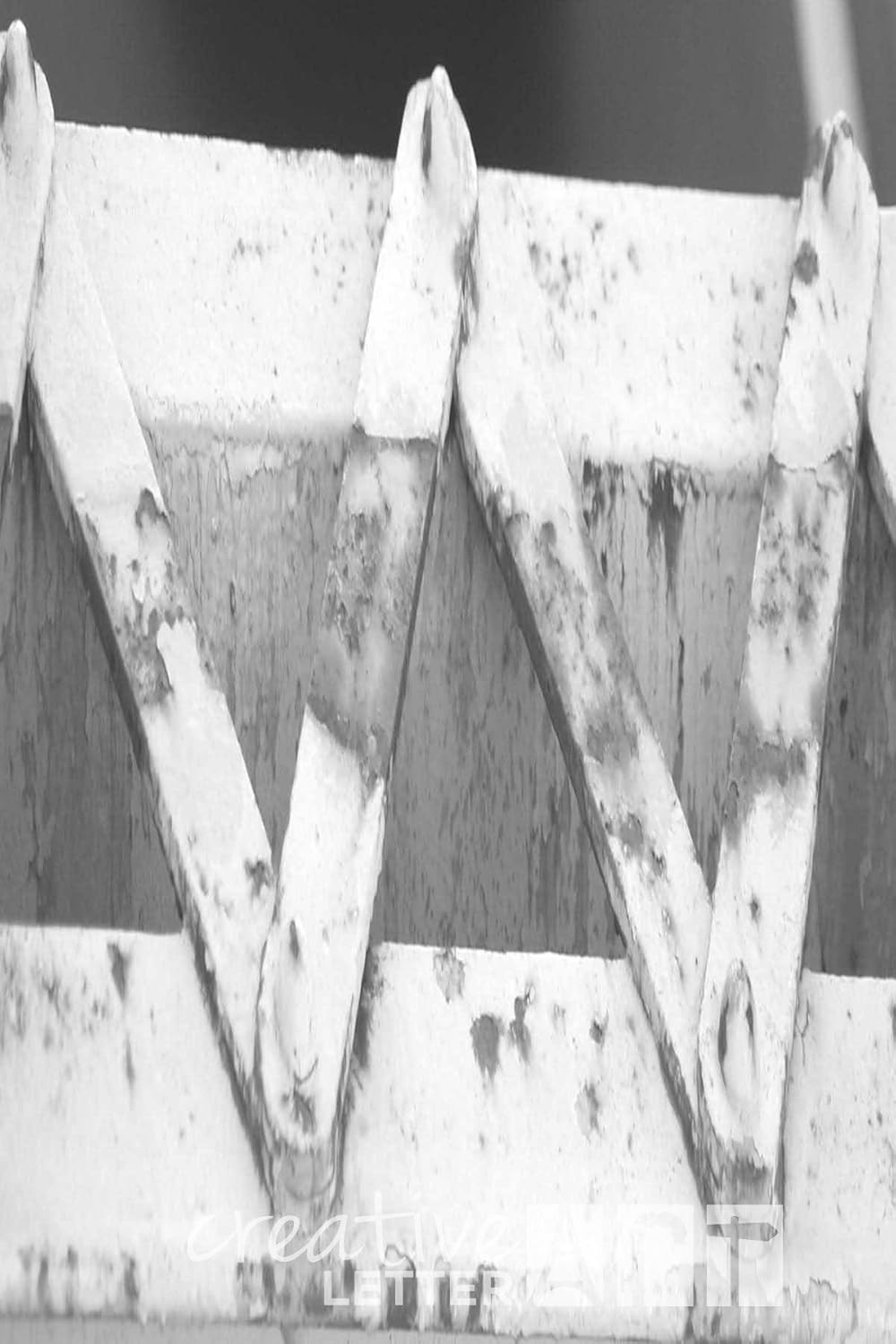 Photographs - Creative Letter Art? - Letter W - 4 by 6 inch Black and White Architectural Alphabet Photography Collection