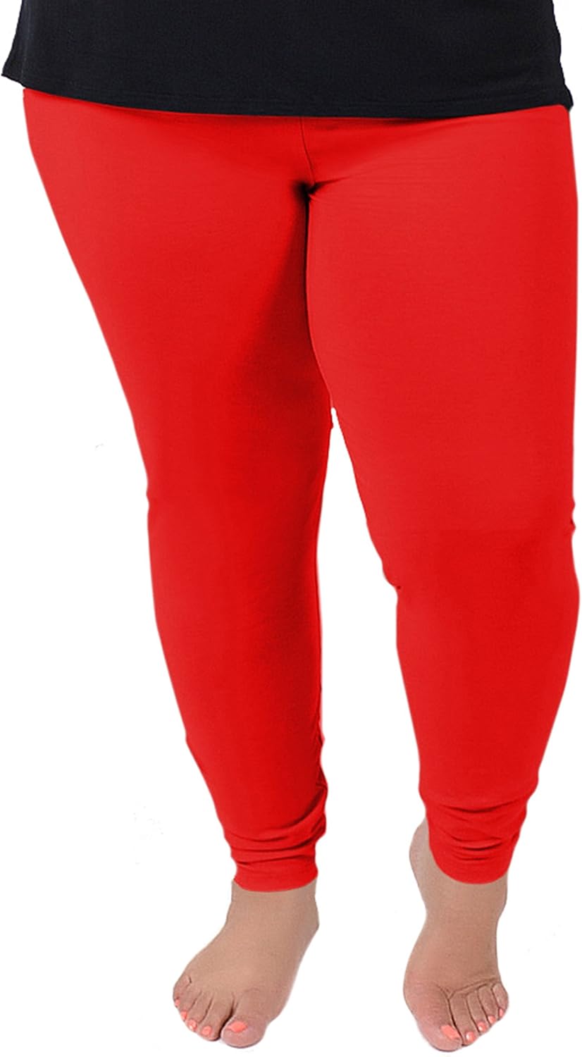 Stretch is Comfort Cotton Girl's and Women's Footless Leggings Made in The USA: Clothing