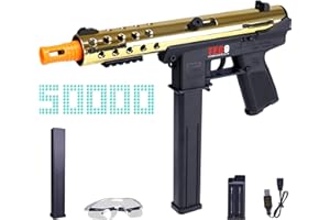 AGARD Gel Ball Blaster Automatic & Semi Auto with High Speed Magazine, Gel Splatter Blaster 160+ FPS, Removable Battery, Splatter Ball Blaster Outdoor Battle Toy Product for Ages 14+, Gold