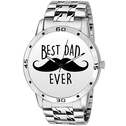 Fathers Day Special Gifts - BigOwl Unique Branded Dad Quote Premium Fashion Watches for Dad - Casual Analog Leather Band Watch (Perfect Gift for Fathers Day)| Gift for Dad