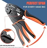 Preciva Ratchet Insulated Wire Terminal Crimping Tool Pliers AWG 20-10 view 4