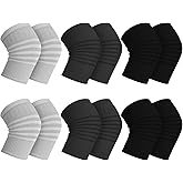 Geyoga 6 Pairs Knee Warmers for Women Men Breathable Leg Warmers Knee Brace Pad Leg Compression Sleeve for Sports Winter
