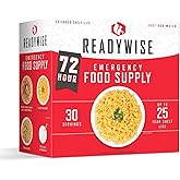 ReadyWise Emergency Food Supply - 72 Hour Survival Kit, 30 Servings of Protein Meals, Freeze Dried Food for Backpacking, Camping Essentials & Disaster Prepping Supplies, up to 25 Year Shelf Life
