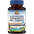 Vitalitown Glucosamine Chondroitin MSM, Turmeric, Collagen, Hyaluronic Acid, Boswellia, Quercetin, 11-in-1 Formula, Glucosamine Sulfate 1500 mg, No Shellfish, Flexibility & Comfort, 90 Caps