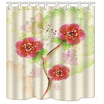 Amazon Com Nymb Watercolor Butterfly Flying On Plum Blossom