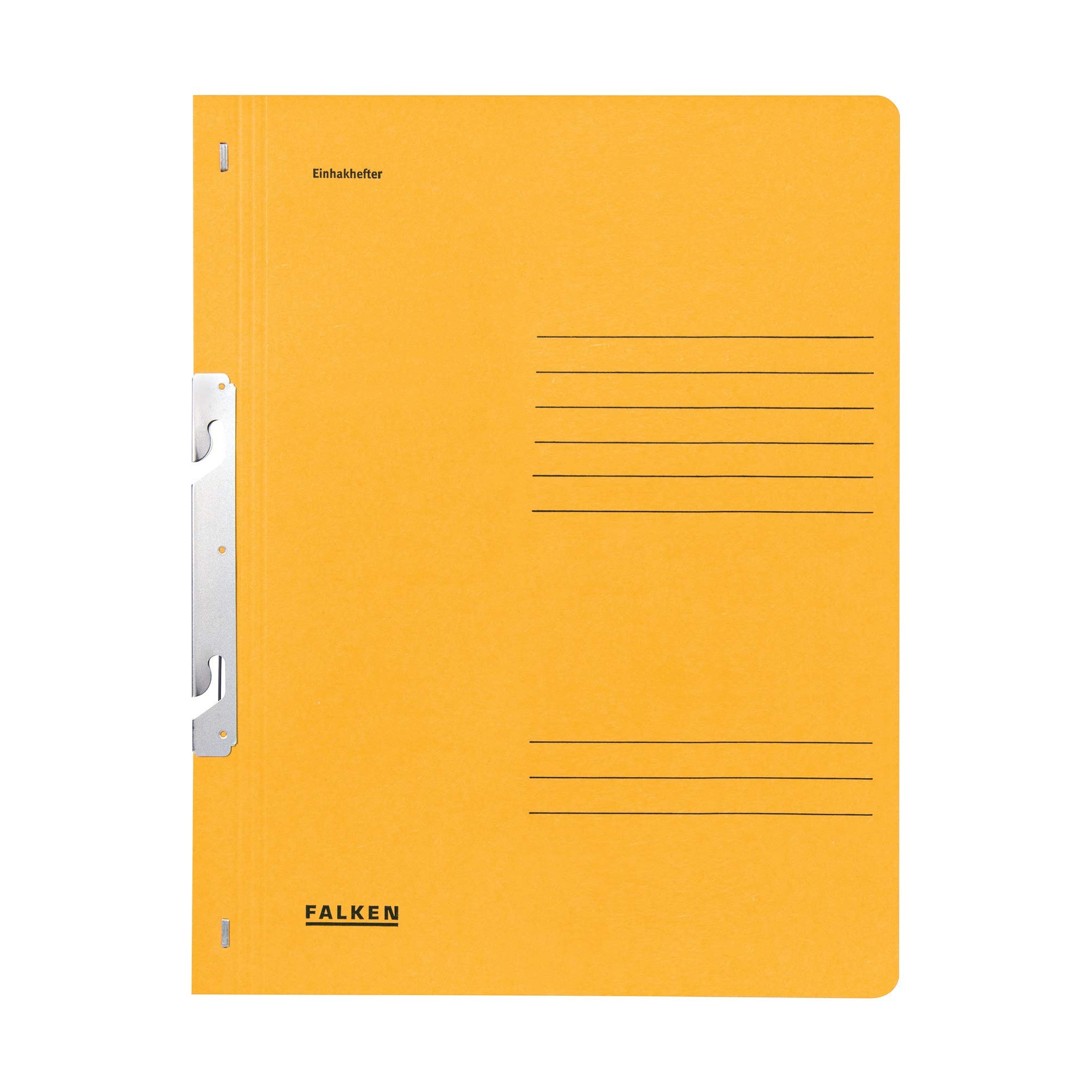 Exacompta - Ref 80000938001F - FALKEN - Hook-In Bottom-Up Flat Files - A4 (210 x 297mm) in Size, Blue Angel Certified, 250gsm Recycled Manilla - Yellow (Pack of 50)