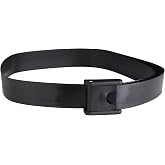 Posey 6546 Premium EZ Clean Gait Belt, Black, 60 in, 1 Count | Biothane polyurethane webbing, spring-loaded buckle, black, 60 in, 1 count, wipe-clean surface