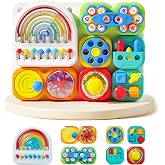 auby Busy Board 3.0 Detachable &amp; Assemblable Toy for Toddlers 1+ | Portable Learning Activity Board with 7 Travel-Friendly Tools, Fine Motor Skills Development