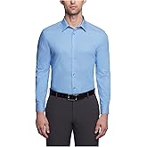 Calvin Klein Men's Slim Fit Non-Iron Herringbone Dress Shirt