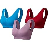 ohlyah Women's Seamless Wire-Free Bra with Removable Pads