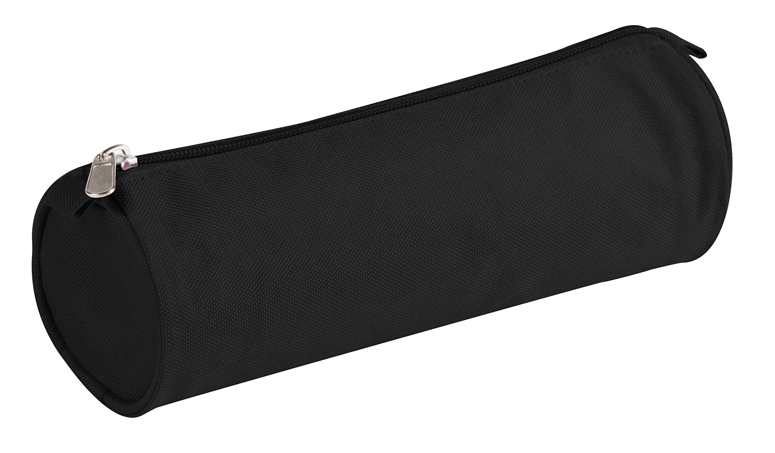 Clairefontaine 8113C - One Large Round School Pencil Case Basic with Zipper - Dimensions: Ø7x22 cm - Black Colour - Practical - Spacious - Organisational — image 1