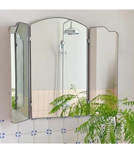 Amazon.com: Jcgly Vintage Vanity Mirror for Bathroom, Trifold