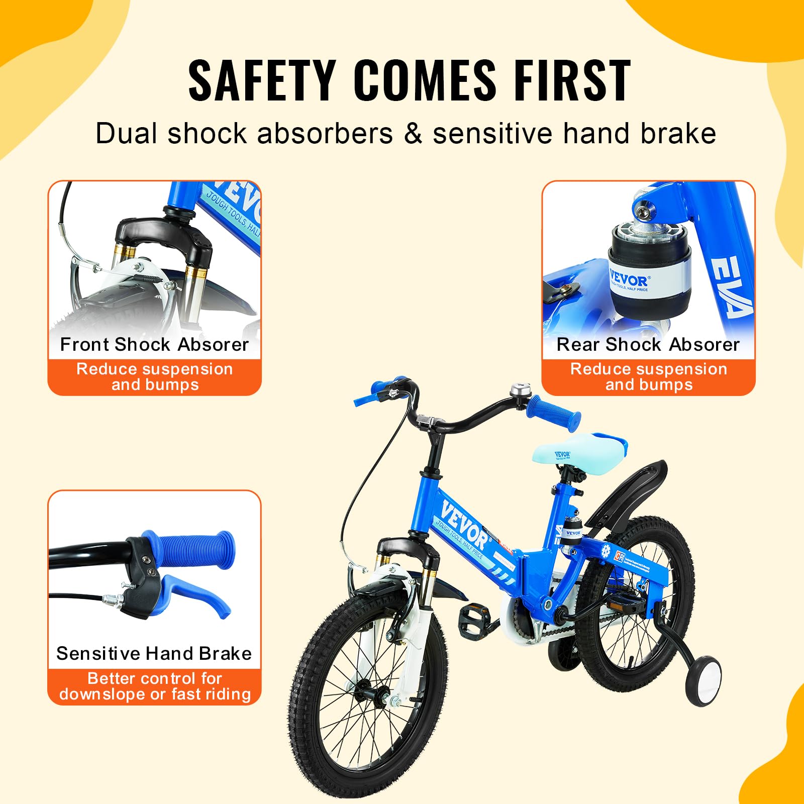 VEVOR Folding Toddler Balance Bike, 16