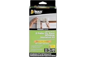 Duck MAX Strength Window Insulation Kit, Fits Patio Doors & Large Windows, Heavy Duty Indoor Shrink Film Insulator, Window Seal Tape Included, 84" x 120", Clear, 2 Pack
