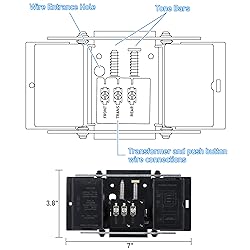 Wired Doorbell Chime, 16V 10VA Front and Rear Door