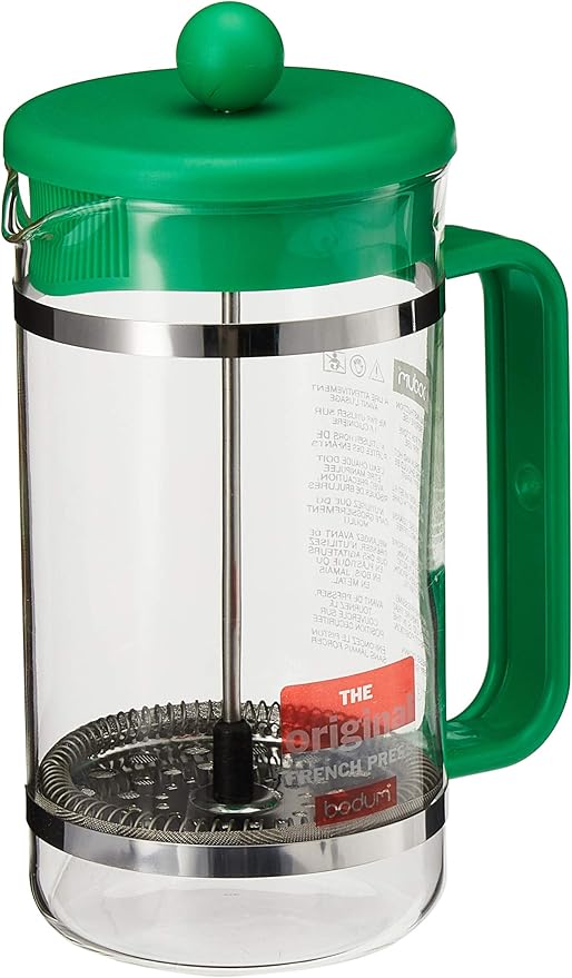 Bodum Bistro Set French Press Coffee Maker 8 Cup with two glasses and