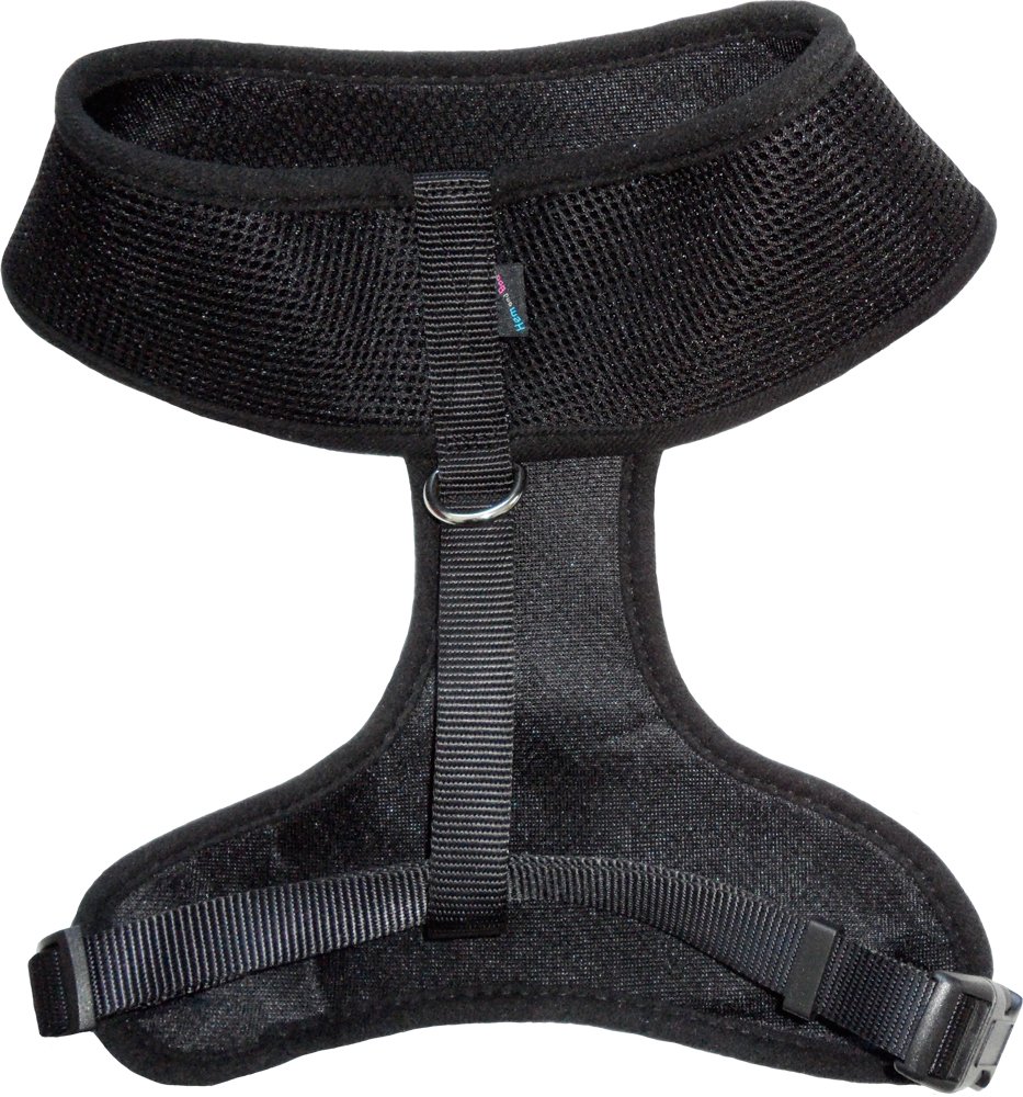 Hem and Boo Soft Mesh Harness, Large, Black