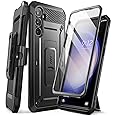 SUPCASE for Samsung Galaxy S23 FE Case with Stand & Belt-Clip, [Unicorn Beetle Pro] [Built-in Screen Protector] [Military-Grade Protection] Heavy Duty Rugged Phone Case for Galaxy S23 FE, Black