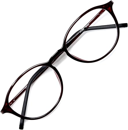 Amazon アイウェアエア 老眼鏡 おしゃれ レディース メンズ ブルーライトカット 35 0 5 3 5 4色 ボストン ワイン 1 50 Eyewear Air 老眼鏡
