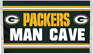 Fremont Die NFL Green Bay Packers 3' x 5' Flag with Grommets, 3 x 5-Foot, Man Cave