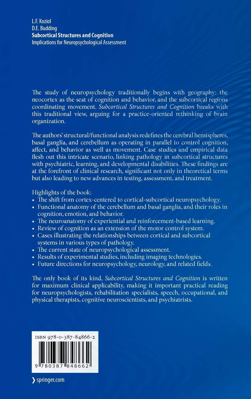 Subcortical Structures And Cognition Implications For - 