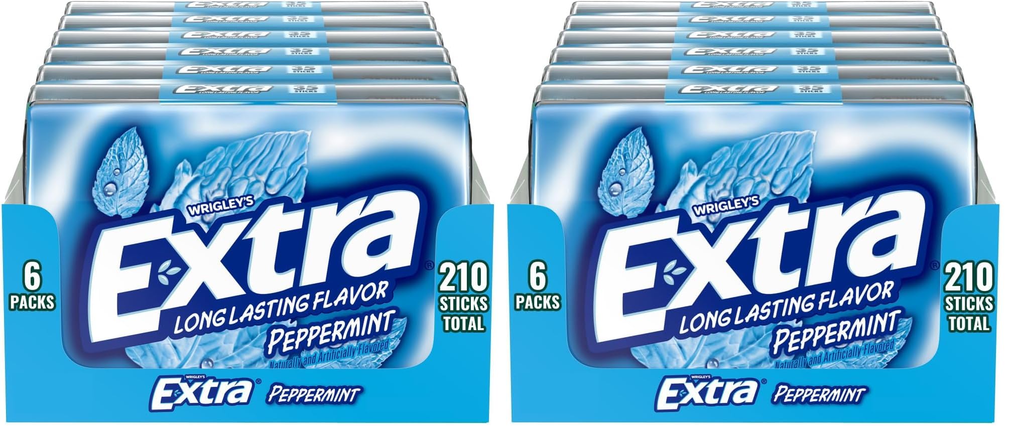 EXTRA Gum Peppermint, Sugar Free Chewing Gum Bulk Pack, (Pack of 12) Image