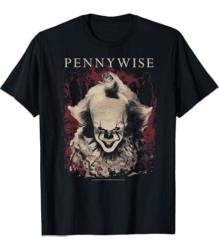 Amazon.com: It Classic 1990 Split Pennywise Face Crew Neck Short