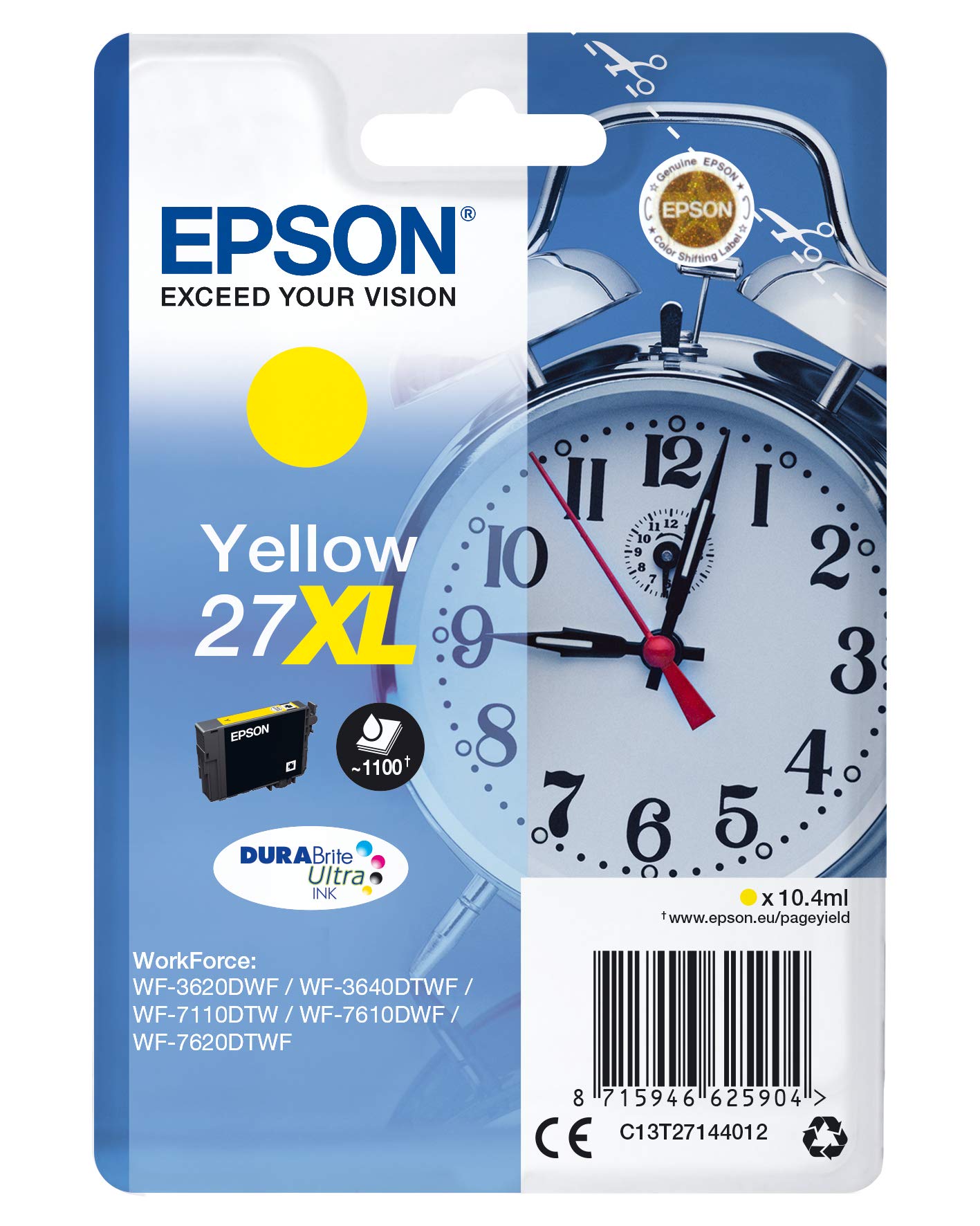 Epson C13T27144022 Inkjet Cartridge - Yellow