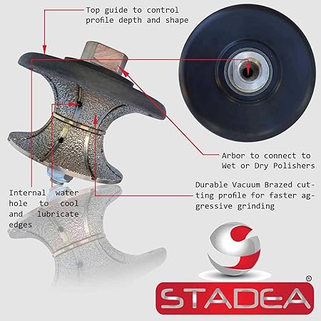 Stadea Granite Profile Wheel Diamond Stone Marble Full Bullnose