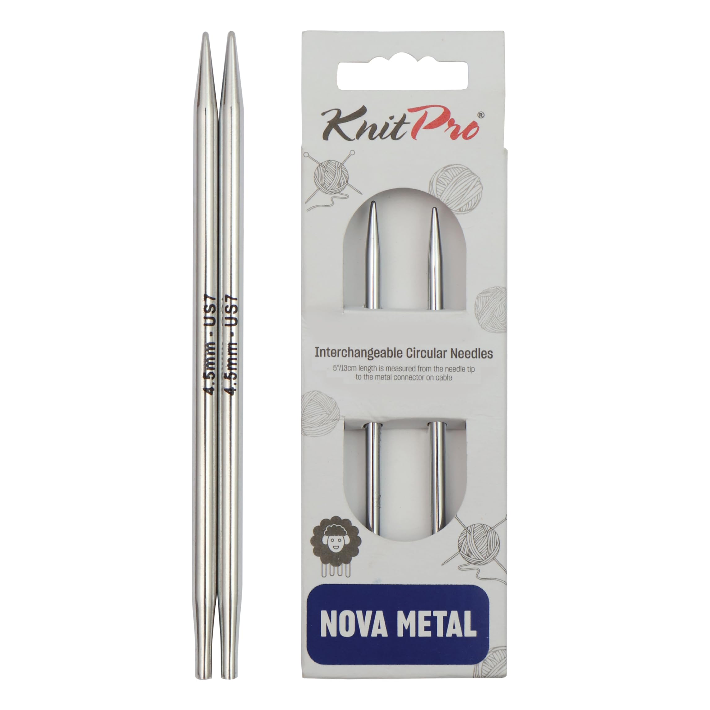 KnitPro Nova Interchangeable Circular Needles 5" (13cm) | 4.50mm