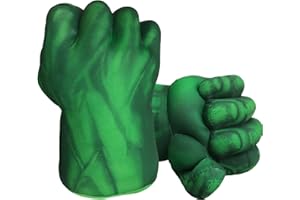 NUGERIAZ Superhero Hands Gloves Superhero Toy Fists Kids Soft Plush Superhero Costume Accessories Superhero Costumes Gloves Cosplay for Boy Girl Christmas Halloween Birthday Gift (1 Pair) Green