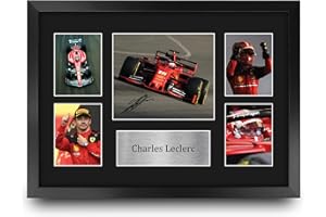 HWC Trading Charles Leclerc 16 x 12 inch Gifts Printed Signed Autograph Presentation Display for F1 Formula 1 Racing Fans - 1