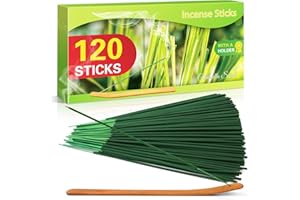 SCENTORINI Citronella Incense Sticks, 120 PCS Lemongrass Incense Sticks for Outdoor Garden Patio Camping
