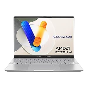 ASUS Vivobook S 14 OLED M5406WA#B08H1KCVGC, Notebook in alluminio con Monitor 14″ OLED Anti-glare, Copilot+ PC, Processore AMD Ryzen AI 9 HX 370, RAM 32GB, 1TB SSD PCIE, Windows 11 Home, Argento