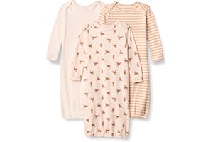 Amazon Essentials Unisex-Baby Long Sleeve Sleeper Cotton Gown
