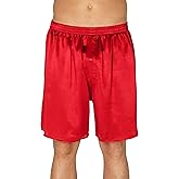 Intimo Men's Classic Silk Boxers - Big & Tall, Red, 1X