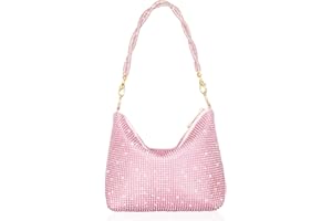 Afashor Fashion Womens Evening Bag Glitter Rhinestone Purse Shiny Clutch Handbag for Party Wedding