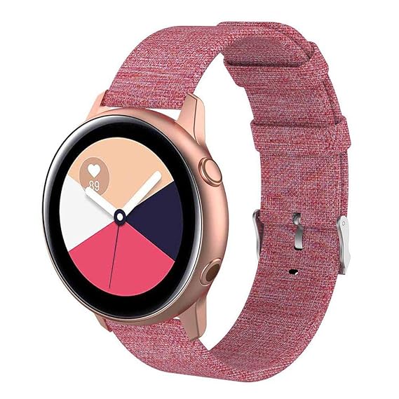 Womdee Kompatibel Mit Samsung Galaxy Watch Active 40mm Bands - 20mm Schnellspanner Ersatz Canvas Strap Für Galaxy Watch Activ