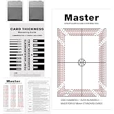 Wanwanzi 2025 Sports Card Grading Tool Kit - PSA/BGS Certified Centering Tool with Thickness Gauge &amp; Microfiber Cloths, Precision Alignment Checker for Trading Cards, TCG, Collectibles