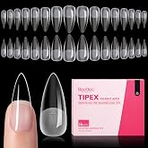 Beetles Tipex Instant Apex Nail Tips, Medium Stiletto 192pcs 16 Sizes 00-14 | No Builder Gel Needed, Etched-free Thicker Strong Acrylic Nails for DIY Salon-look Fake Nail Extensions