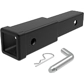 WINSBULL 2 in Receiver Hitch Extender with 8 in Hitch Extension Length | 2 in Receiver, Hitch Extender, 8 in Hitch Extension Length, More Clearance from Spare Tire and Tailgate